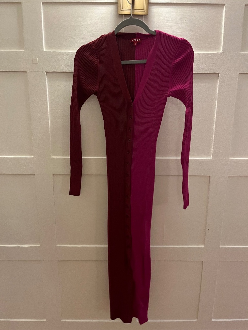 Staud Shoko Color block sweater dress (M)